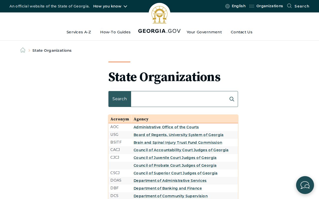 Forsyth County people directories through Georgia state organizations