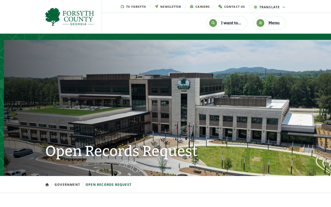 Forsyth County public records request portal