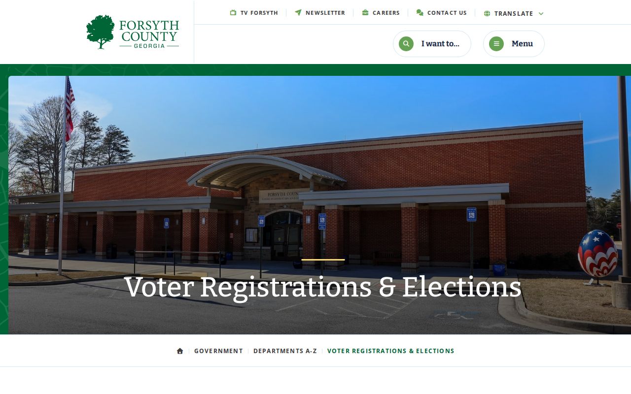 Forsyth County voter registration and elections office services